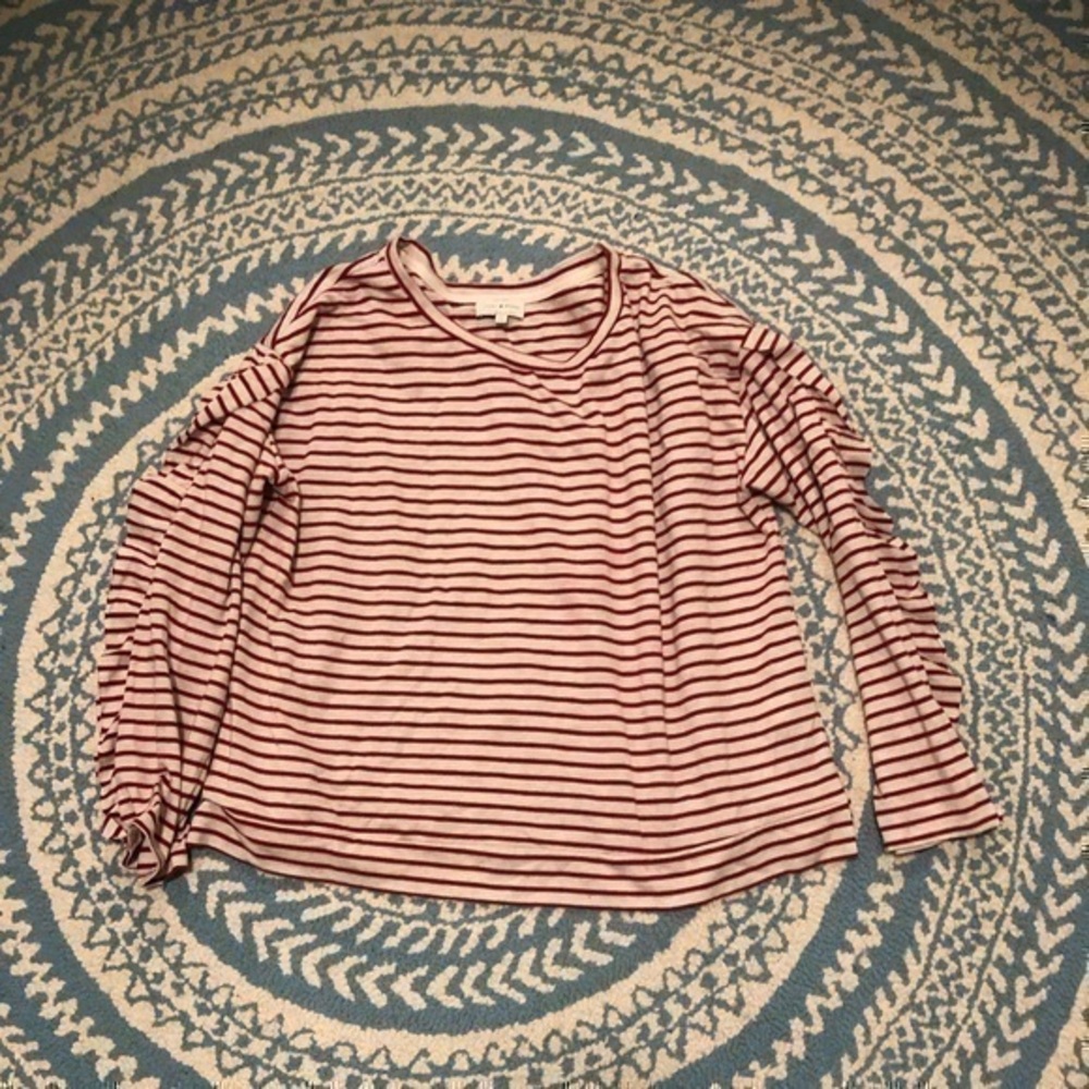 Lucky Brand Ruffle Sleeve Shirt